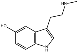 3-(2-methylaminoethyl)-1H-indol-5-ol 化学構造式