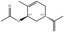 Acetic acid [1S,(-)]-2-methyl-5β-(1-methylethenyl)-2-cyclohexen-1α-yl ester Structure