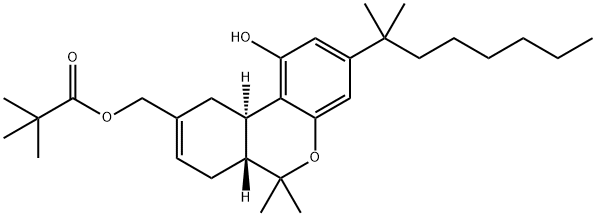 2,2-DiMethyl-propanoic Acid (6aR-trans)-[3-(1,1-DiMethylheptyl)-6a,7,10,10a-tetrahydro-1-hydroxy-6,6-diMethyl-6H-dibenzo[b,d]pyran-9-yl]Methyl Ester Structure