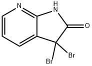 3,3-ジブロモ-1H-ピロロ[2,3-B]ピリジン-2(3H)-オン 化学構造式