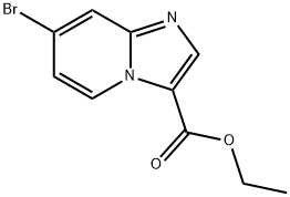 エチル 7-ブロモイミダゾ[1,2-A]ピリジン-3-カルボン酸 化学構造式