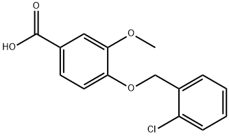 4-(2-CHLORO-BENZYLOXY)-3-METHOXY-BENZOIC ACID Struktur