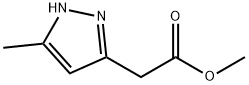 1H-Pyrazole-3-acetic  acid,  5-methyl-,  methyl  ester Struktur