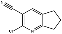 2-Chloro-5H,6H,7H-cyclopenta-[b]pyridine-3-carbonitrile Struktur
