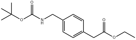 TERT-BUTYL 4-((ETHOXYCARBONYL)METHYL)BENZYLCARBAMATE Structure