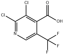 2,3-ジクロロ-5-(トリフルオロメチル)イソニコチン酸 化学構造式
