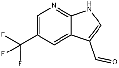 5-(トリフルオロメチル)-1H-ピロロ[2,3-B]ピリジン-3-カルブアルデヒド 化学構造式