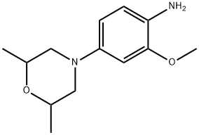4-(2,6-ジメチルモルホリノ)-2-メトキシフェニルアミン 化学構造式