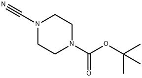 4-Cyanopiperazine-1-carboxylic acid tert-butyl ester Struktur