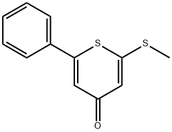 2-Methylthio-6-phenyl-4H-thiopyran-4-one Structure