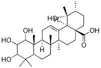 1,2,3,19-Tetrahydroxy-12-ursen-28-oic acid Struktur