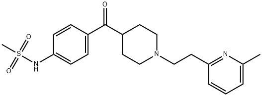 N-[4-[[1-[2-(6-METHYL-2-PYRIDINYL)ETHYL]-4-PIPERIDINYL]CARBONYL]PHENYL]METHANESULFONAMIDE DIHYDROCHLORIDE 结构式