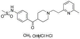 N-[4-[1-[2-(6-メチル-2-ピリジニル)エチル]-4-ピペリジニルカルボニル]フェニル]メタンスルホンアミド·2塩酸 化学構造式