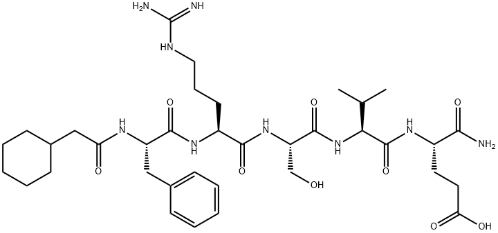 CYCLOHEXYLACETYL-PHE-ARG-SER-VAL-GLN-NH2 Structure