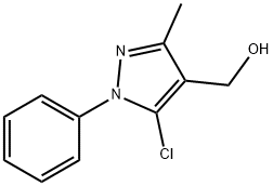 (5-氯-3-甲基-1-苯基-1H-吡唑-4-基)甲醇, 1136-60-3, 结构式