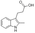 3-(2-甲基-1H-吲哚-3-基)丙酸,1136-87-4,结构式