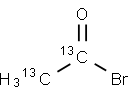 乙酰基溴-13C2, 113638-93-0, 结构式