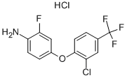 4-[2-chloro-4-(trifluoromethyl)phenoxy]-2-fluoroaniline hydrochloride Structure
