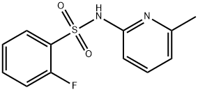 2-氟-N-(6-甲基-2-吡啶基)苯磺酰胺,1136813-84-7,结构式