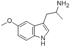 3-(2-アミノプロピル)-5-メトキシ-1H-インドール 化学構造式