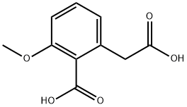 2-カルボキシ-3-メトキシベンゼン酢酸 化学構造式