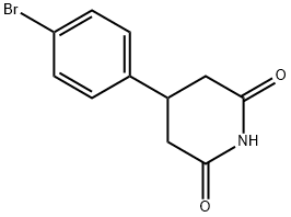 4-(4-ブロモフェニル)ピペリジン-2,6-ジオン 化学構造式