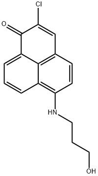 2-CHLORO-6-(3-HYDROXYPROPYL)AMINO-1H-PHENALEN-1-ONE 化学構造式