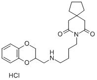 8-[4-(1,4-Benzodioxan-2-ylmethylamino)butyl]-8-azaspiro[4.5]decane-7,9-dione hydrochloride Structure