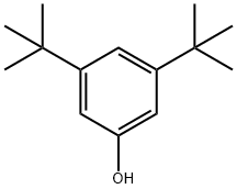 3,5-ビス(1,1-ジメチルエチル)フェノール 化学構造式