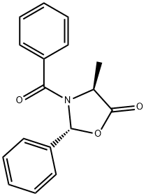 (2R,4S)-3-Benzoyl-4-methyl-2-phenyl-5-oxazolidinone, 113806-28-3, 结构式