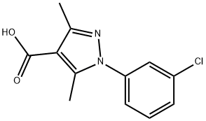 1-(3-chlorophenyl)-3,5-dimethyl-1H-pyrazole-4-carboxylic acid Structure