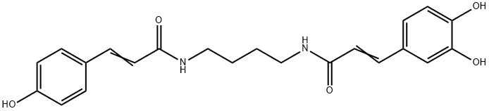 N-p-coumaroyl-N'-caffeoylputrescine Structure