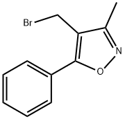 4-(ブロモメチル)-3-メチル-5-フェニルイソオキサゾール 化学構造式