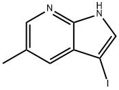 3-碘-5-甲基-1H-吡咯并[2,3-B]吡啶 结构式