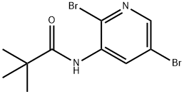 N-(2,5-ジブロモピリジン-3-イル)ピバルアミド 化学構造式