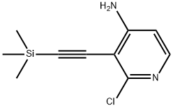 2-クロロ-3-((トリメチルシリル)エチニル)ピリジン-4-アミン 化学構造式