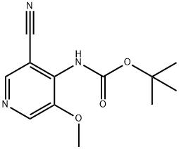 tert-Butyl 3-cyano-5-methoxypyridin-4-ylcarbamate Struktur