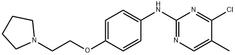 2-PyriMidinaMine, 4-chloro-5-Methyl-N-[4-[2-(1-pyrrolidinyl)ethoxy]phenyl]- Struktur