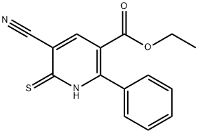 ETHYL 5-CYANO-6-MERCAPTO-2-PHENYLNICOTINATE 结构式