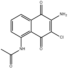 Acetamide,  N-(6-amino-7-chloro-5,8-dihydro-5,8-dioxo-1-naphthalenyl)- Structure