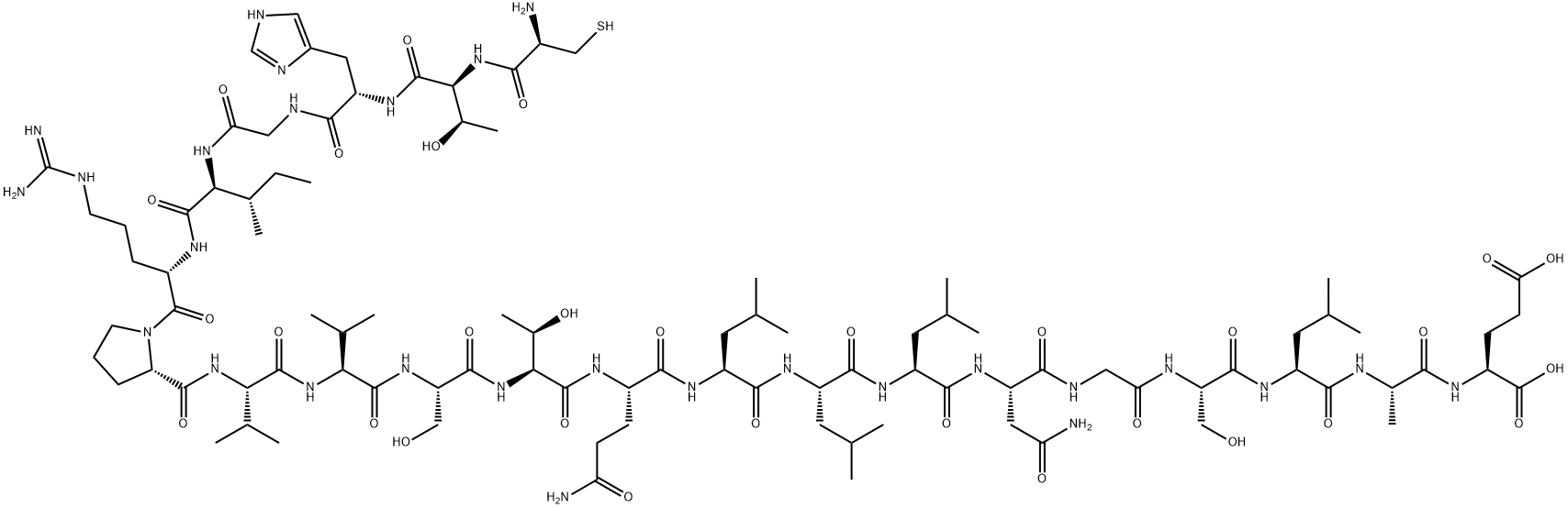 CYS-THR-HIS-GLY-ILE-ARG-PRO-VAL-VAL-SER-THR-GLN-LEU-LEU-LEU-ASN-GLY-SER-LEU-ALA-GLU, 113944-46-0, 结构式