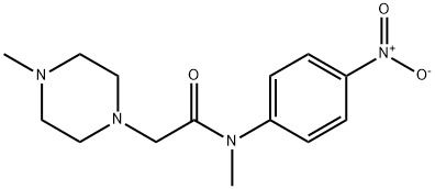 N-methyl-2-(4-methylpiperazin-1-yl)-N-(4-nitrophenyl)acetamide Struktur