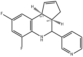 6,8-Difluoro-4-pyridin-3-yl-3a,4,5,9b-tetrahydro-3H-cyclopenta[c]quinoline Structure