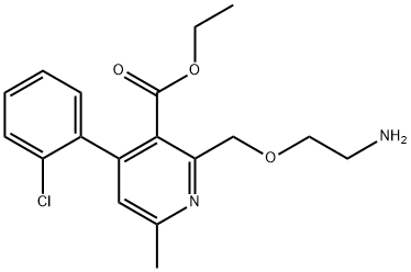 2-[(2-氨基乙氧基)甲基]-4-(2-氯苯基)-6-甲基-3-吡啶甲酸乙酯, 113994-36-8, 结构式
