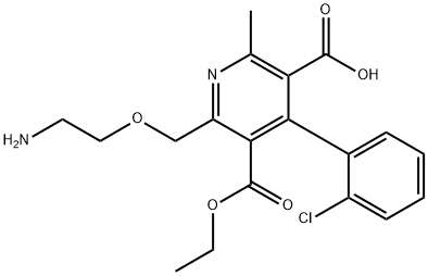 2-[(2-Aminoethoxy)methyl]-4-(2-chlorophenyl)-6-methyl-3,5-pyridinedicarboxylic acid 3-ethyl ester Struktur