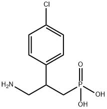 3-アミノ-2-(4-クロロフェニル)プロピルホスホン酸 化学構造式