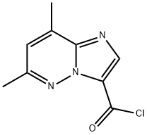 Imidazo[1,2-b]pyridazine-3-carbonyl chloride, 6,8-dimethyl- (9CI) Struktur