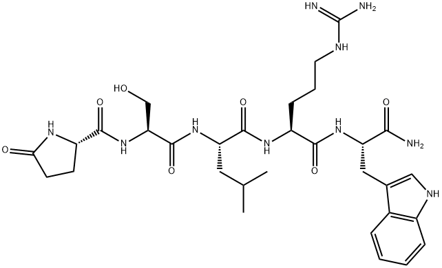 PYR -SER-LEU-ARG-TRP-NH2, 114056-25-6, 结构式