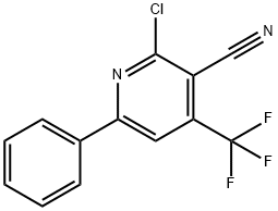 2-chloro-6-phenyl-4-(trifluoromethyl)nicotinonitrile Struktur