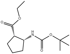 (1S,2R)-2-(BOC-氨基)环戊烷甲酸乙酯, 1140972-31-1, 结构式
